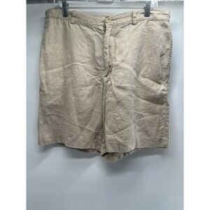 Men's Tan J. Crew Chino Size 34 100% Linen Shorts